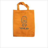 Loop Handle Cotton Bag - Cotton, Different Sizes Available, Yellow | Printed Design For Stylish Carrying Solutions