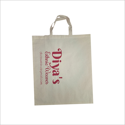 Customized Cotton Bag - Cotton Material, Different Sizes Available | Features Printed Design with Handles for Convenient Shopping