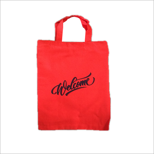 Cotton Shopping Bags - Cotton Different Size Available | Orange Printed Design Easy to Fold Ample Space for Daily Shopping Needs