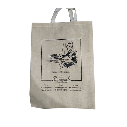 Garments Cotton Bag - Cotton, Different Sizes Available, Grey | Printed Design for Versatile Shopping Solutions