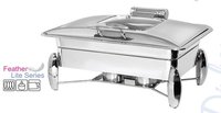 Chafing Dish Feather Touch Rectangle With Glass Lid 9 Ltr. Diamond Stand - Rs. 10980.00++