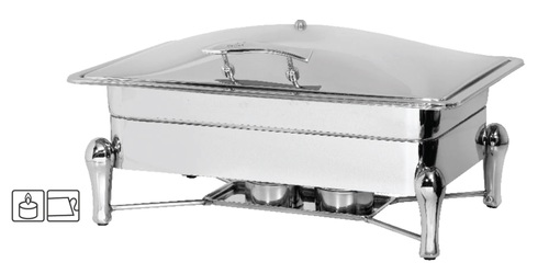 Chafing Dish Lift Top Rectangle 9 Ltr. Sleek Stand