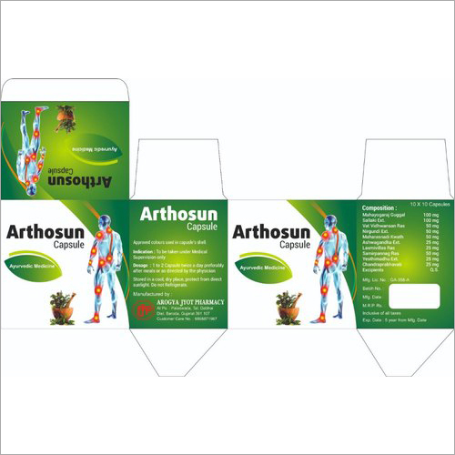 Ayurvedic Arthosun Capsule Ingredients: Herbal Extract