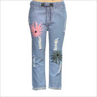 Ladies Printed Jeans