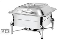 Chafing Dish Square Hydraulic Glass Lid 6.5 Ltr, Sleek Stand - Rs. 7320.00++