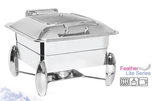 Chafing Dish Square Hydraulic Glass Lid 6.5 Ltr, Diamond Stand - Rs. 7500.00++