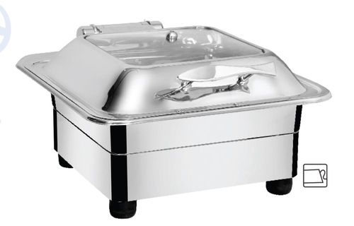 Chafing Dish Square Hydraulic, Glass Lid 6.5 Ltr. & Heating Element - 8820.00++
