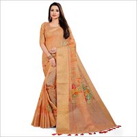 Linen Silk Saree