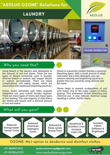 Commercial Laundry Bleaching by Aeolus Ozone