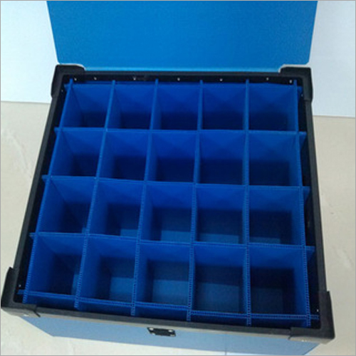 Polypropylene Partition Corrugated Box - Corrugated Board, Custom Sizes, Various Colors, Light Weight , Durable Design for Records and Light Items