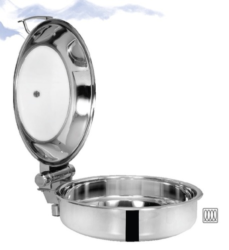 Chafing Dish Induction Base Hydraulic Glass Lid 6.5 ltr. Round - Rs. 5400.00++