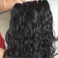 Unprocessed Black Wavy Human Hair Extension