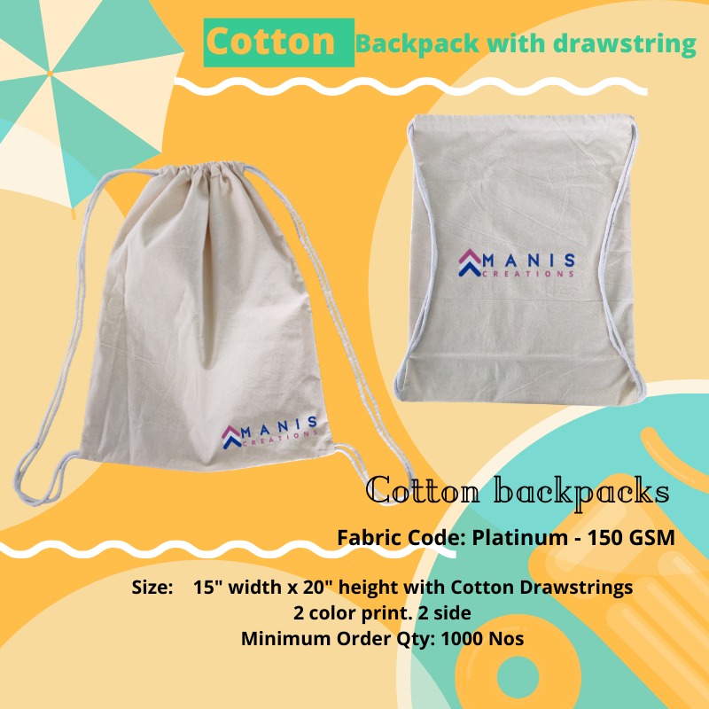 Cotton Backpack Bags