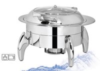 Chafing Dish Round Hydraulic, Glass Lid 6.5 Ltr, Tiger Stand - Rs. 6000.00++