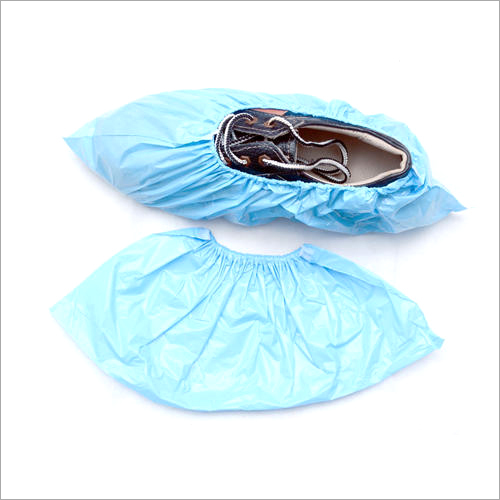 Sky Blue Disposable Plastic Shoe Cover