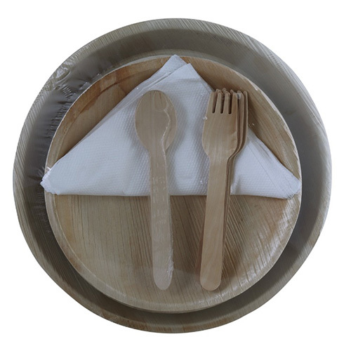 Two Sizes Areca Leaf Plate and Spoon Set