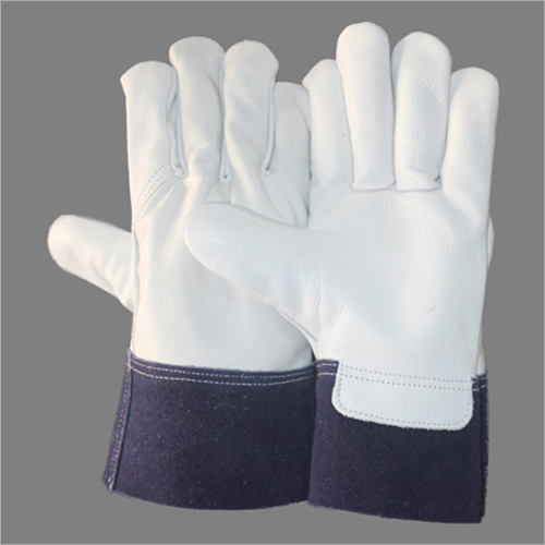 Split Leather Hand Cuffs Chrome Driving Hand Gloves