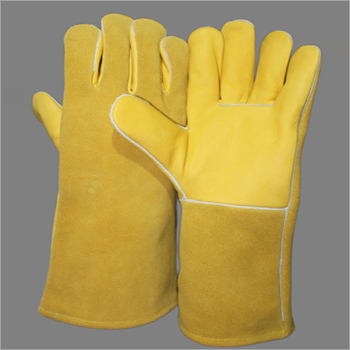 14 Inches Heavy Chrome Leather Hand Gloves By GOYAL ENTERPRISES