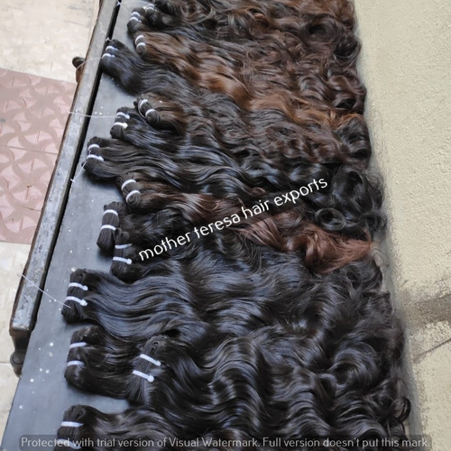 One Donor Soft Hair.south Indian Hot Selling Temple Human Hair Weaving.best Selling Hair