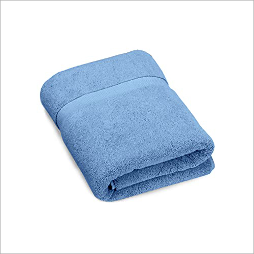 Soft Towel - 100% Cotton, Rectangle Size | Blue Color, Quick Dry, Ultra Soft, Plain Dyed, Ideal for Home and Hotel Use