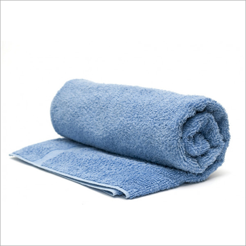 Blue Towel - 100% Cotton, Rectangle Size, Blue Color | Ultra Soft, Quick Dry, Water Absorbency, Customized Options Available