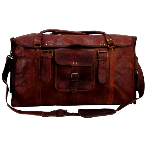 Brown Leather Duffle Bag Gender: Men