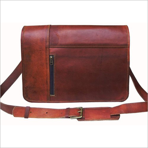 Brown Genuine Leather Messenger Bag