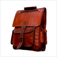Brown Pure Leather College Bag