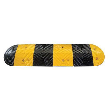 Yellow And Black Rubber Speed Bump