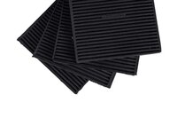 Anti-Vibration Pads - Rubber, 12 x 12 Inch, Black | Heavy Duty Shock Absorbing Element for Machinery and Industrial Use