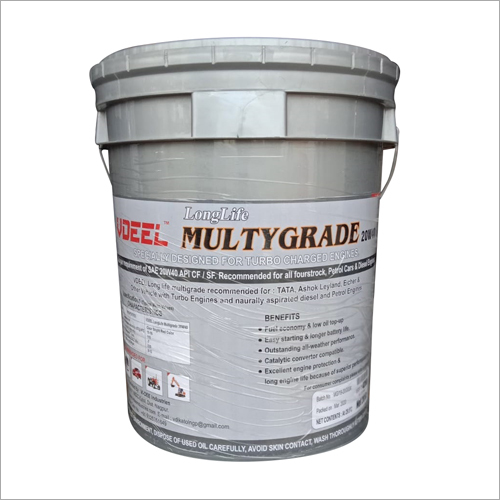 Multigrade 20 W 40 1Ltr Engine Oil - 20W40 Viscosity, Bitter Smell | Suitable for Heavy Vehicle Trucks & Buses, Bucket Packaging