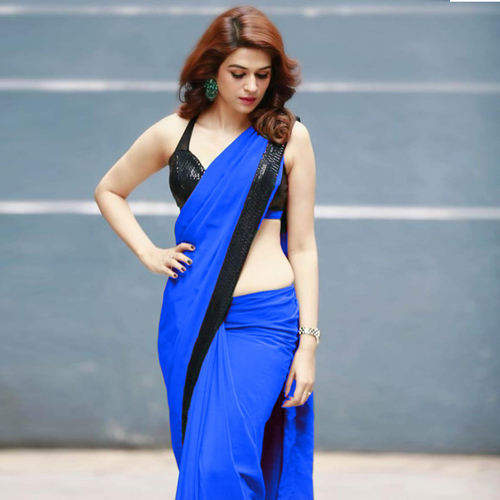 ARADHANA Blue Saree - Tear Resistant, Water Absorbent Material | Royal Blue Color, Easy to Drape, Ideal for Casual & Celebratory Occasions