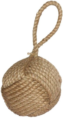 Brown Marseille Monkey Knot Jute Rope Door Stopper (4.1 Lbs) - Jute