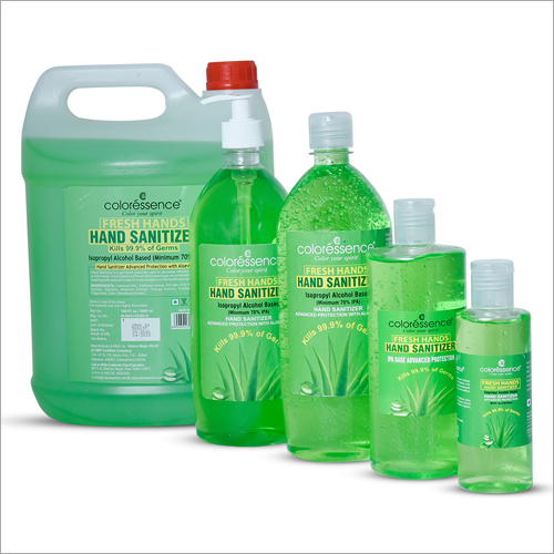 Aloevera Hand Sanitizer - IPA Formula, 50 ML to 5 L Size Options, Green Color | Kills 99.9% Germs, Moisturizes with Aloe Vera, Gel-Based Sanitizer