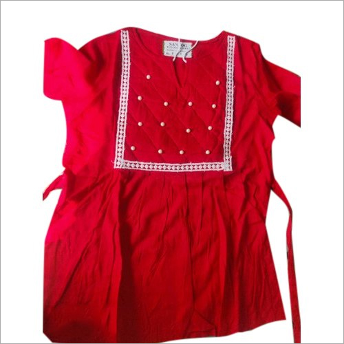 Kids Designer Frock - Cotton Blend Summer Style for Girls Delicate Prints with Alluring Motifs Modern Washable Design