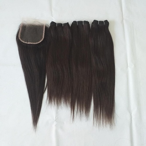 Straight Hair Single Drawn With Closure Best Human Hair