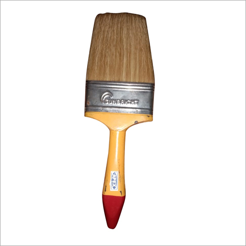 Apex 100 mm Paint Brush - Nylon Bristle 100 mm Size Yellow Wooden Handle | Durable Design for Residential and Commercial Use