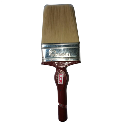 100 mm Raj American Cherry Paint Brush - Bristle & Nylon Material, Red Wooden Handle | Fine Grip, Easy Usage, Flexible Design