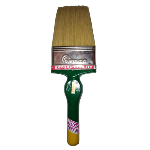 100 mm Ultime American Paint Brush - Bristle, 100 mm, Green Handle, Wood Material | Ideal for Flat Paints, Interior & Exterior Use