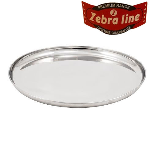 SS Polished Dinner Plate - Stainless Steel, Reflective Finish for Elegant Dining