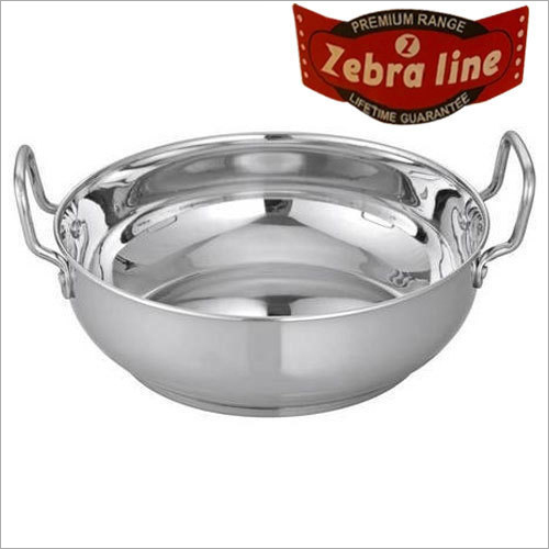 SS Polished Kadai - Stainless Steel, Rust Proof | Box Packaging, SmithGrade Quality, Ideal for Versatile Cooking