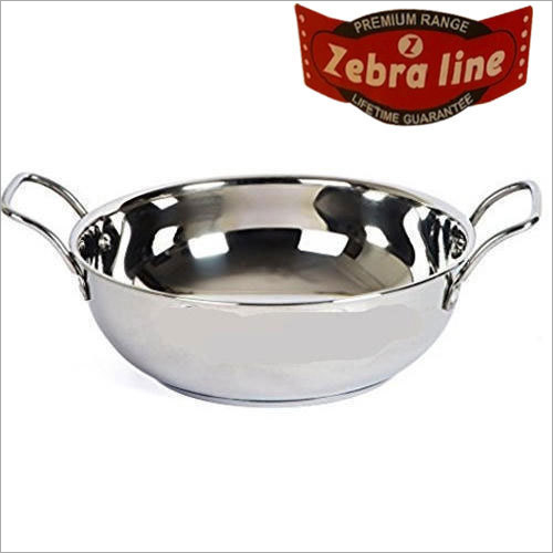 Stainless Steel Handle Kadai - SmithGrade202 , Rust Proof Box Packaging, Versatile Kitchen Essential for Cooking & Serving