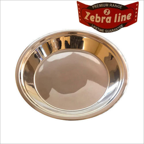 SS Round Parat - Stainless Steel, Polished Finish, Rust Proof, Durable and Corrosion Resistant Kitchen Essential for Preparing and Serving Dishes