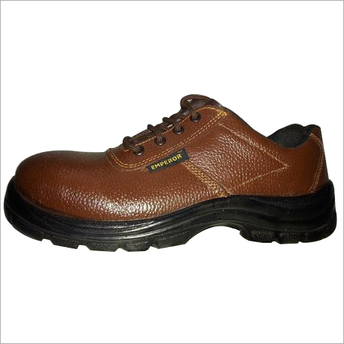 Brown Leather Safety Shoes
