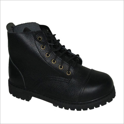 Leather Black Men Safety Shoes