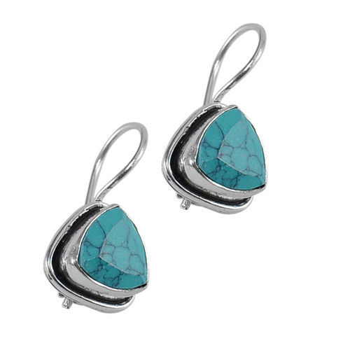 Manmade Turquoise Earring Pg-122596 Gender: Women