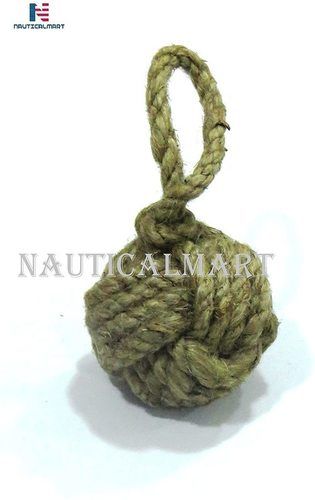 Brown Nauticalmart Jute Rope Key Ring Knot Key Chain Gift