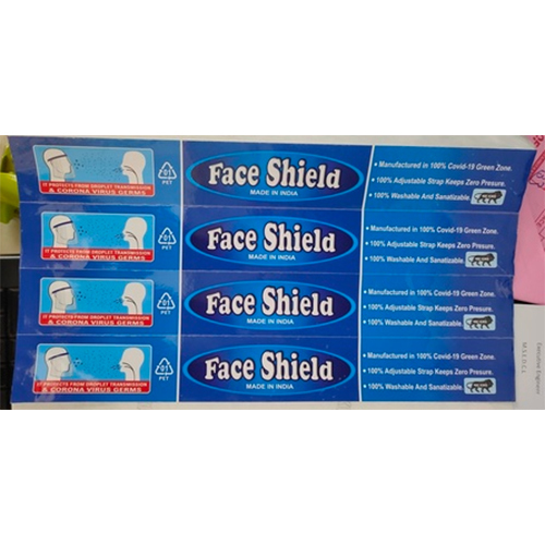 Face Sheild Printed Sticker