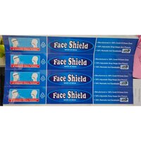 Face Shield Printed Sticker With Thermal Lamination - Color: Transparent