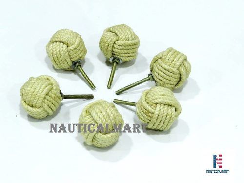 Off White Nauticalmart Drawer Knob Handles Home Decor Set Of Six Cabinet Jute Rope Shelves Drawer Design